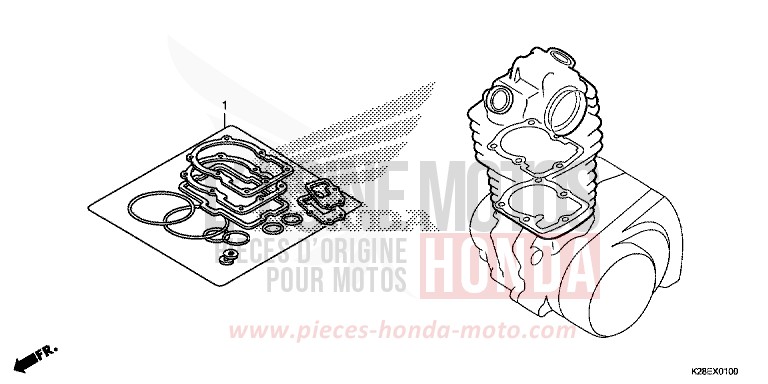 TROUSSE DE JOINT A de CRF125F "Petites Roues" EXTREME RED (R292) de 2022